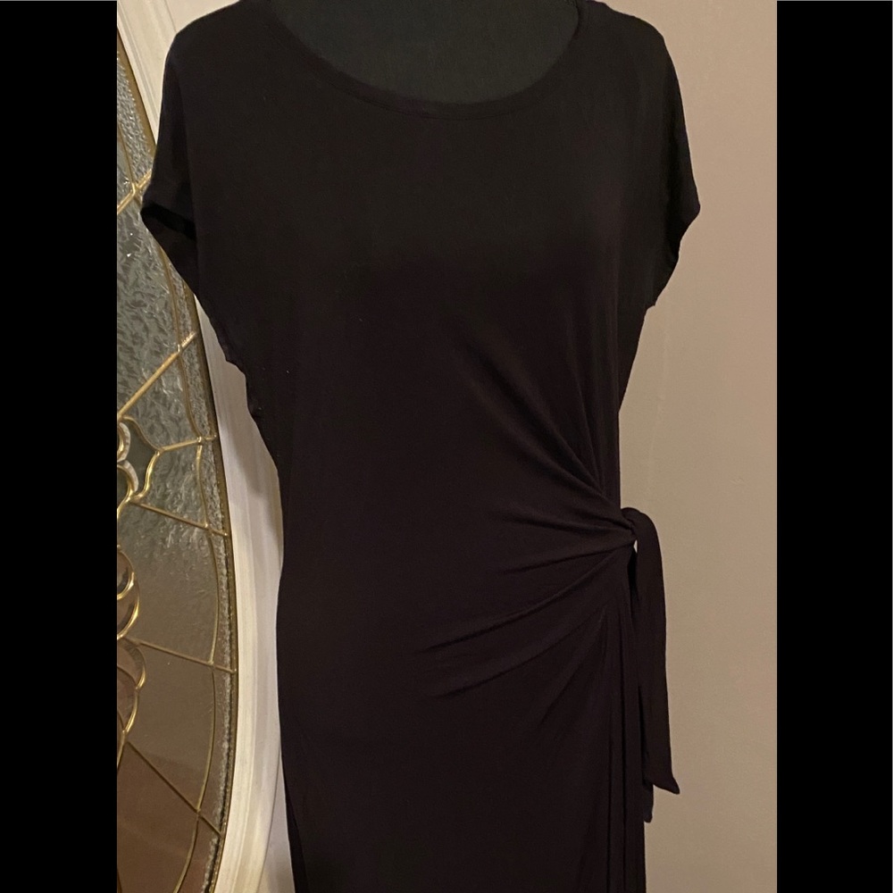 Nicole Miller Knit Side Tie Wrap Dress Medium